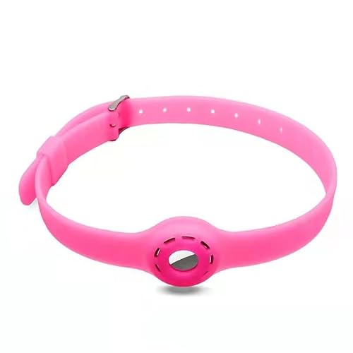 Fluoreszierendes Hundehalsband für AirTag (Pink) von Edpros