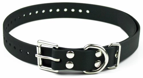 Educator Biothane Halsband, 2,5 cm, Schwarz von Educator
