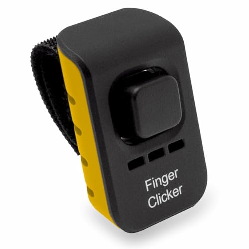 Educator Hundetraining Finger Clicker mit hörbarem Klang für Positive Verstärkung, Verhalten und Gehorsam Haustier Trainer, Gelb von Educator