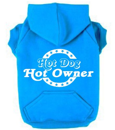 Hot Dog Hot Inhaber 'Neon Heather Fleece Dog Zip Up Hoodie mit weißem Druck von Edward Sinclair