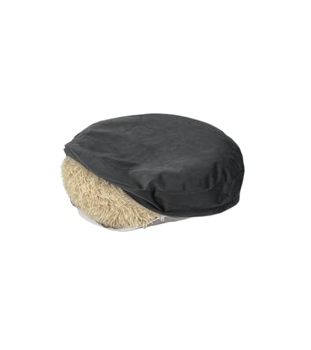 EechicSpace Grauer Samt-Bezug für Hundebett, wasserdicht, rund, waschbar, nur 50,8 cm von EechicSpace