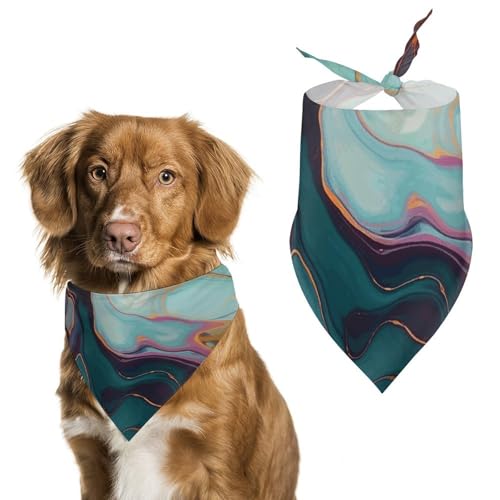 Buntes Marmor-Hundehalstuch, verstellbares Lätzchen, Party-Haustier-Dekorationen, niedlicher Dreieckstuch für kleine, mittelgroße Welpen, Katzen, Kostüm-Zubehör Buntes Marmor-Hundehalstuch, verstellbares Lätzchen, Party-Haustier-Dekorationen, niedlicher Dreieckstuch für kleine, mittelgroße Welpen, Katzen, Kostüm-Zubehör von Eekstdbn