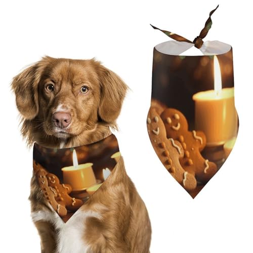 Candles and Gingerbread Herren-Hundehalstuch, verstellbares Lätzchen, Taschentuch, Party-Dekoration, niedliches Dreieckstuch für kleine, mittelgroße Welpen, Katzen, Kostüm-Zubehör Candles and Gingerbread Herren-Hundehalstuch, verstellbares Lätzchen, Taschentuch, Party-Dekoration, niedliches Dreieckstuch für kleine, mittelgroße Welpen, Katzen, Kostüm-Zubehör von Eekstdbn