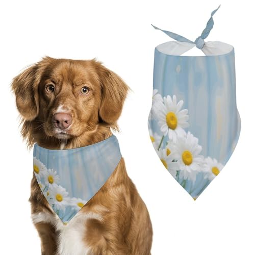 Elegantes Frühlings-Gänseblümchen-Hundehalstuch, verstellbares Lätzchen, Taschentuch, Party-Haustier-Dekorationen, niedlicher Dreieckstuch für kleine, mittelgroße Welpen, Katzen, Kostüm-Zubehör Elegantes Frühlings-Gänseblümchen-Hundehalstuch, verstellbares Lätzchen, Taschentuch, Party-Haustier-Dekorationen, niedlicher Dreieckstuch für kleine, mittelgroße Welpen, Katzen, Kostüm-Zubehör von Eekstdbn