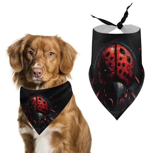 Halstücher für Hunde mit Cartoon-Marienkäfer-Design, verstellbar, Party-Haustier-Dekorationen, niedlicher Dreieckstuch für kleine und mittelgroße Welpen, Katzen, Kostüm-Zubehör Halstücher für Hunde mit Cartoon-Marienkäfer-Design, verstellbar, Party-Haustier-Dekorationen, niedlicher Dreieckstuch für kleine und mittelgroße Welpen, Katzen, Kostüm-Zubehör von Eekstdbn