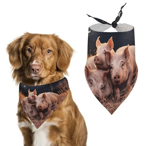 Halstücher mit drei Schweinchen, verstellbares Lätzchen, Party-Haustier-Dekorationen, niedlicher Hund, Dreieckstuch für kleine, mittelgroße Welpen, Katzen, Kostüm-Zubehör Halstücher mit drei Schweinchen, verstellbares Lätzchen, Party-Haustier-Dekorationen, niedlicher Hund, Dreieckstuch für kleine, mittelgroße Welpen, Katzen, Kostüm-Zubehör von Eekstdbn