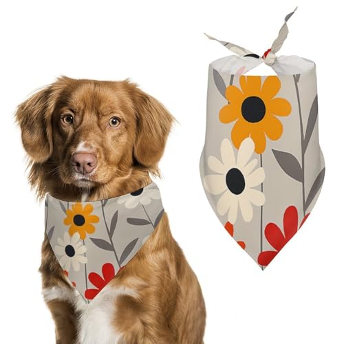 Hundehalstücher im Retro-Blumen-Design, verstellbares Lätzchen, Taschentuch, Party-Haustier-Dekorationen, niedlicher Dreieckstuch für kleine, mittelgroße Welpen, Katzen, Kostüm-Zubehör Hundehalstücher im Retro-Blumen-Design, verstellbares Lätzchen, Taschentuch, Party-Haustier-Dekorationen, niedlicher Dreieckstuch für kleine, mittelgroße Welpen, Katzen, Kostüm-Zubehör von Eekstdbn