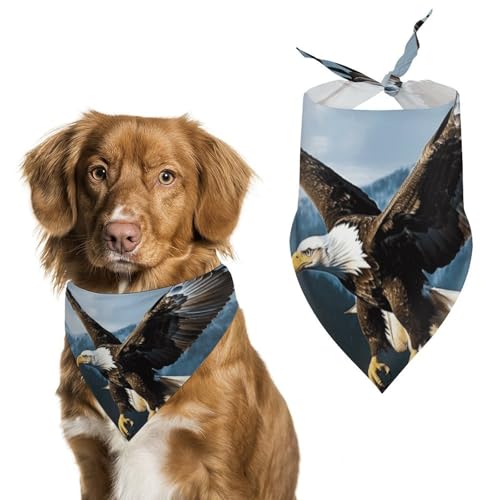 Hundehalstücher mit Adler bei der Jagd, verstellbares Lätzchen, Party-Haustier-Dekorationen, niedlicher Dreieckstuch für kleine, mittelgroße Welpen, Katzen, Kostüm-Zubehör Hundehalstücher mit Adler bei der Jagd, verstellbares Lätzchen, Party-Haustier-Dekorationen, niedlicher Dreieckstuch für kleine, mittelgroße Welpen, Katzen, Kostüm-Zubehör von Eekstdbn