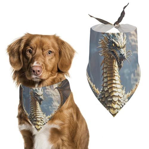 Hundehalstücher mit Drachen-Motiv, verstellbar, für Partys, Haustier-Dekorationen, niedlicher Hund, Dreieckstuch für kleine, mittelgroße Welpen, Katzen, Kostüm-Zubehör Hundehalstücher mit Drachen-Motiv, verstellbar, für Partys, Haustier-Dekorationen, niedlicher Hund, Dreieckstuch für kleine, mittelgroße Welpen, Katzen, Kostüm-Zubehör von Eekstdbn