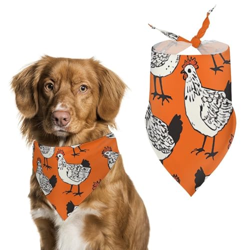 Hundehalstücher mit Huhn-Cartoon-Muster, verstellbares Lätzchen, Taschentuch, Party-Haustier-Dekorationen, niedlicher Dreieckstuch für kleine, mittelgroße Welpen, Katzen, Kostüm-Zubehör Hundehalstücher mit Huhn-Cartoon-Muster, verstellbares Lätzchen, Taschentuch, Party-Haustier-Dekorationen, niedlicher Dreieckstuch für kleine, mittelgroße Welpen, Katzen, Kostüm-Zubehör von Eekstdbn