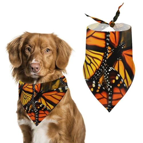 Hundehalstücher mit Monarch-Schmetterlingen, verstellbares Lätzchen, Party-Haustier-Dekorationen, niedlicher Hunde-Dreieckstuch für kleine, mittelgroße Welpen, Katzen, Kostüm-Zubehör Hundehalstücher mit Monarch-Schmetterlingen, verstellbares Lätzchen, Party-Haustier-Dekorationen, niedlicher Hunde-Dreieckstuch für kleine, mittelgroße Welpen, Katzen, Kostüm-Zubehör von Eekstdbn