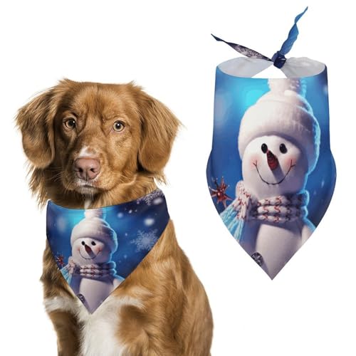 Hundehalstücher mit Schneemann-Motiv, verstellbar, für Partys, Haustier-Dekorationen, niedlicher Hund, Dreieckstuch für kleine, mittelgroße Welpen, Katzen, Kostüm-Zubehör Hundehalstücher mit Schneemann-Motiv, verstellbar, für Partys, Haustier-Dekorationen, niedlicher Hund, Dreieckstuch für kleine, mittelgroße Welpen, Katzen, Kostüm-Zubehör von Eekstdbn