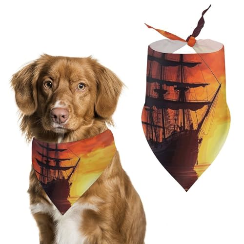 Hundehalstücher mit Segelboot auf dem Wasser, verstellbares Lätzchen, Party-Haustierdekoration, niedlicher Dreieckstuch für kleine und mittelgroße Welpen, Katzen, Kostüm-Zubehör Hundehalstücher mit Segelboot auf dem Wasser, verstellbares Lätzchen, Party-Haustierdekoration, niedlicher Dreieckstuch für kleine und mittelgroße Welpen, Katzen, Kostüm-Zubehör von Eekstdbn