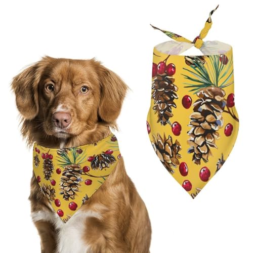 Hundehalstücher mit Tannenzapfen und Preiselbeeren, verstellbares Lätzchen, Party-Haustier-Dekorationen, niedlicher Dreieckstuch für kleine, mittelgroße Welpen, Katzen, Kostüm-Zubehör Hundehalstücher mit Tannenzapfen und Preiselbeeren, verstellbares Lätzchen, Party-Haustier-Dekorationen, niedlicher Dreieckstuch für kleine, mittelgroße Welpen, Katzen, Kostüm-Zubehör von Eekstdbn