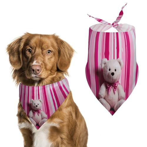Hundehalstücher mit Teddybär, Pfirsichrose, verstellbares Lätzchen, Party-Haustier-Dekorationen, niedlicher Dreieckstuch für kleine, mittelgroße Welpen, Katzen, Kostüm-Zubehör Hundehalstücher mit Teddybär, Pfirsichrose, verstellbares Lätzchen, Party-Haustier-Dekorationen, niedlicher Dreieckstuch für kleine, mittelgroße Welpen, Katzen, Kostüm-Zubehör von Eekstdbn