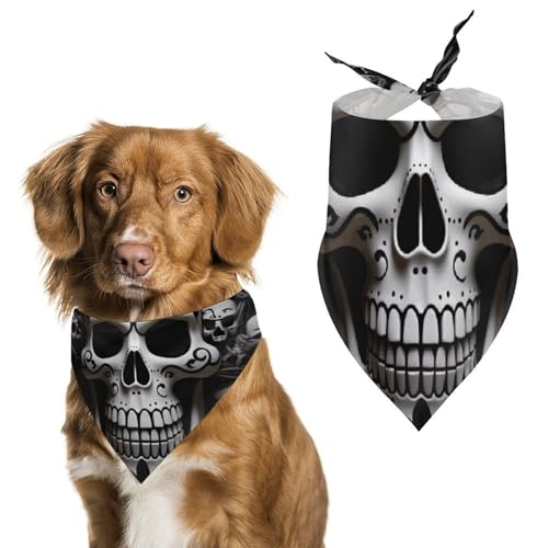 Hundehalstücher mit Totenkopf-Motiv, verstellbar, für Partys, Haustier-Dekorationen, niedliche Dreieckstuch für kleine und mittelgroße Welpen, Katzen, Kostüm-Zubehör Hundehalstücher mit Totenkopf-Motiv, verstellbar, für Partys, Haustier-Dekorationen, niedliche Dreieckstuch für kleine und mittelgroße Welpen, Katzen, Kostüm-Zubehör von Eekstdbn