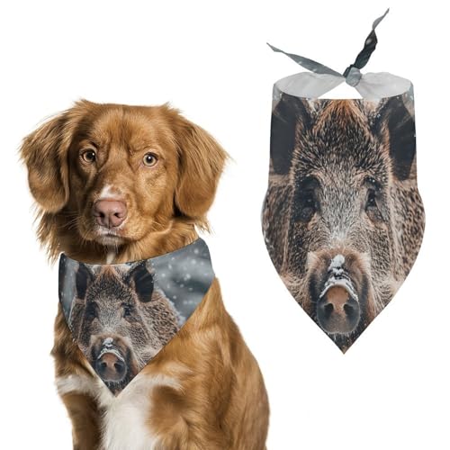 Hundehalstücher mit Wildschwein-Motiv, verstellbar, Party-Dekoration, niedliches Dreieckstuch für kleine, mittelgroße Welpen, Katzen, Kostüm-Zubehör Hundehalstücher mit Wildschwein-Motiv, verstellbar, Party-Dekoration, niedliches Dreieckstuch für kleine, mittelgroße Welpen, Katzen, Kostüm-Zubehör von Eekstdbn