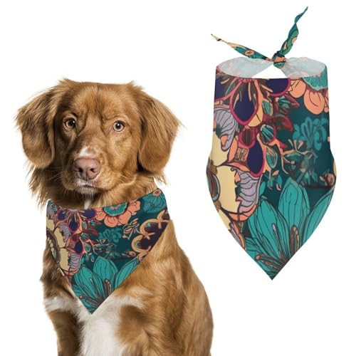 Hundehalstücher mit böhmischer Blume, verstellbares Lätzchen, Taschentuch, Party, Haustierdekoration, niedlicher Hund, Dreieckstuch für kleine, mittelgroße Welpen, Katzen, Kostüm-Zubehör Hundehalstücher mit böhmischer Blume, verstellbares Lätzchen, Taschentuch, Party, Haustierdekoration, niedlicher Hund, Dreieckstuch für kleine, mittelgroße Welpen, Katzen, Kostüm-Zubehör von Eekstdbn