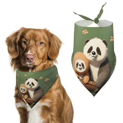 Hundehalstücher mit niedlichem Panda und Faultier, verstellbares Lätzchen, Party-Haustier-Dekorationen, niedlicher Dreieckstuch für kleine, mittelgroße Welpen, Katzen, Kostüm-Zubehör Hundehalstücher mit niedlichem Panda und Faultier, verstellbares Lätzchen, Party-Haustier-Dekorationen, niedlicher Dreieckstuch für kleine, mittelgroße Welpen, Katzen, Kostüm-Zubehör von Eekstdbn