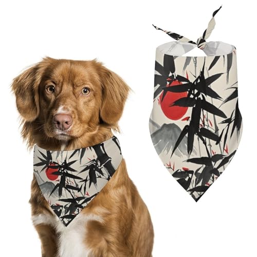 Hundehalstücher mit roter Sonne und Bergen, verstellbares Lätzchen, Party-Haustierdekoration, niedlicher Dreieckstuch für kleine, mittelgroße Welpen, Katzen, Kostüm-Zubehör Hundehalstücher mit roter Sonne und Bergen, verstellbares Lätzchen, Party-Haustierdekoration, niedlicher Dreieckstuch für kleine, mittelgroße Welpen, Katzen, Kostüm-Zubehör von Eekstdbn