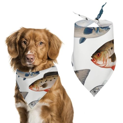 Hundehalstücher mit verschiedenen Fischen, verstellbares Lätzchen, Party-Haustier-Dekorationen, niedliches Hunde-Dreieckstuch für kleine, mittelgroße Welpen, Katzen, Kostüm-Zubehör Hundehalstücher mit verschiedenen Fischen, verstellbares Lätzchen, Party-Haustier-Dekorationen, niedliches Hunde-Dreieckstuch für kleine, mittelgroße Welpen, Katzen, Kostüm-Zubehör von Eekstdbn
