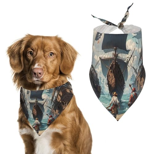 Sea-Going Piraten-Hundehalstuch, verstellbares Lätzchen, Taschentuch, Party, Haustier-Dekoration, niedliches Hunde-Dreieckstuch für kleine, mittelgroße Welpen, Katzen, Kostüm-Zubehör Sea-Going Piraten-Hundehalstuch, verstellbares Lätzchen, Taschentuch, Party, Haustier-Dekoration, niedliches Hunde-Dreieckstuch für kleine, mittelgroße Welpen, Katzen, Kostüm-Zubehör von Eekstdbn