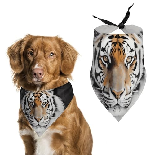 Tiger Hundehalstücher, verstellbares Lätzchen, Party-Haustier-Dekorationen, niedlicher Hunde-Dreieckstuch für kleine, mittelgroße Welpen, Katzen, Kostüm-Zubehör Tiger Hundehalstücher, verstellbares Lätzchen, Party-Haustier-Dekorationen, niedlicher Hunde-Dreieckstuch für kleine, mittelgroße Welpen, Katzen, Kostüm-Zubehör von Eekstdbn