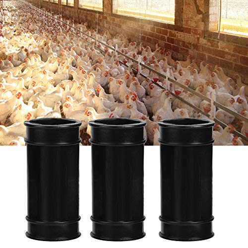 Eeneme 10 Stück Kunststoff Hühnerfarm Vieh Geflügel Fütterung Trinkwasser Rohr Adapter Stecker (Schwarz) von Eeneme