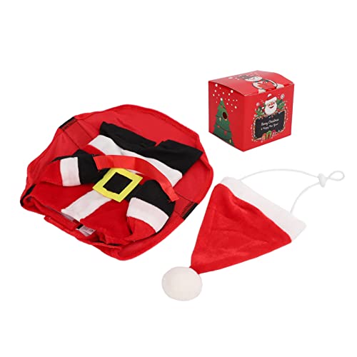Eeneme Haustierkostüm, Hunde-Weihnachts-Cosplay-Kostüm mit Weihnachtsgeschenkbox und Mütze für Welpen (L) von Eeneme