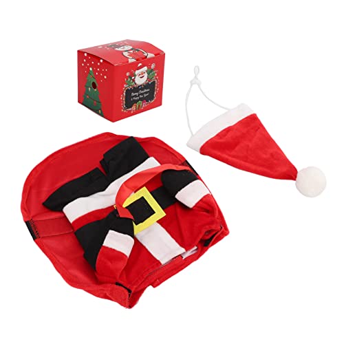 Eeneme Haustierkostüm, Hunde-Weihnachts-Cosplay-Kostüm mit Weihnachtsgeschenkbox und Mütze für Welpen (M) von Eeneme