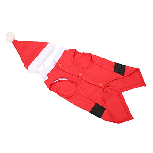 Eeneme Hunde-Weihnachtskostüm mit Hut, Leicht, Bequem, Lustig, Hundekleidung, Hundekostüm für Party, Weihnachten (XL) von Eeneme