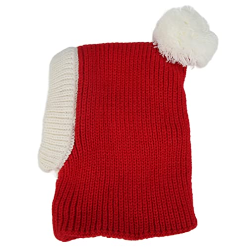 Eeneme Hunde-Wintermütze, Rot, Haustier, Weihnachten, Winter, Warme Strickmütze für Kleine und Mittelgroße Hunde, Welpen, Katzen (Rot) von Eeneme