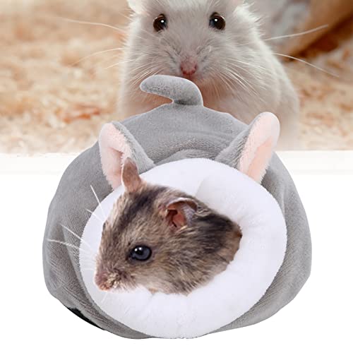 Eeneme Mini Süße Baumwolle Warme Haustier Hamster Schlafen Nest Kleine Tier Eichhörnchen Haus Käfig Spielzeug (graues Baby) von Eeneme