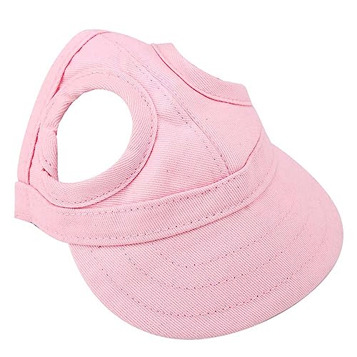 Eeneme Pet Sunbonnet Haustier Hund Katze Baseball Outdoor Cap Sunbonnet Verstellbare Streifen Sommer Reise Sport Hut (Haustierhutpulver) von Eeneme