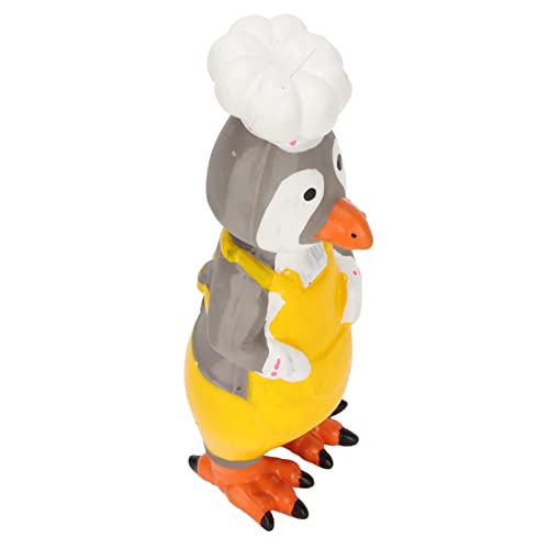 Eeneme Quietschendes Huhn-Hundespielzeug, Sicher, Bissfest, Elastisches Zähneknirschen, Handbemalt, Lustiges, Interaktives, Quietschendes Hundespielzeug (Chefkoch Huhn) von Eeneme