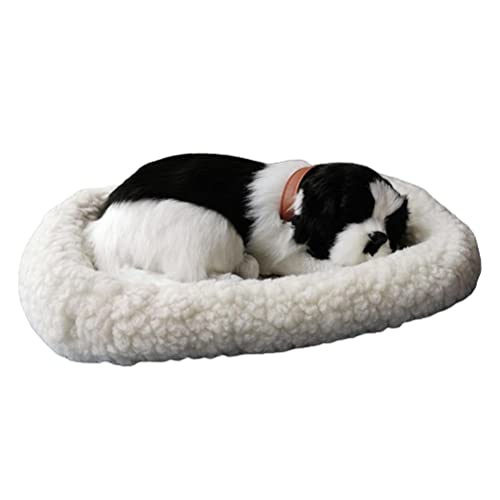 Eeneme Realistische Schlafende Katzenspielzeugspielzeugatming Katzengefüllte Tierpuppe mit Mattenplüschspielzeug für Kinder Home Ornament (F) von Eeneme
