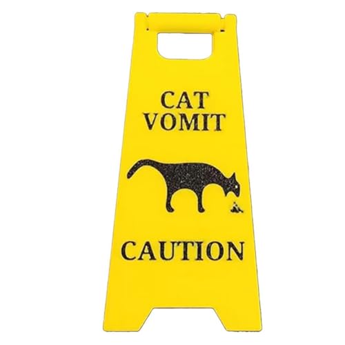 Eeuye Warnschild Katzenkotze Als Dekoration, Lustiges Geschenk für Katzenliebhaber, Geeignet für Schreibtisch und das Büro A von Eeuye