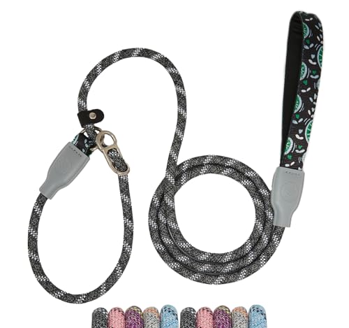 Schleppleine für Hunde Hundeleine Retrieverleine Führleine Zugleine für kleine mittelgroße große Hunde Schwarz Karabinerhaken 12mm 180cm Schleppleine für Hunde Hundeleine Retrieverleine Führleine Zugleine für kleine mittelgroße große Hunde Schwarz Karabinerhaken 12mm 180cm von Eeyfarog