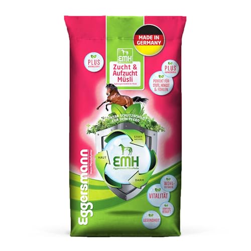 Eggersmann EMH Zucht & Aufzucht Müsli 20kg – Pferdemüsli für Zuchtpferde – Ergänzungsfutter für Zuchtstute und Fohlen - Natürliches Eggersmann Pferdefutter von Eggersmann Mein Pferdefutter