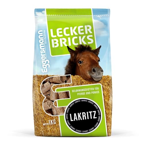 Eggersmann Lecker Bricks Lakritz – Pferdeleckerlis Lakritz – Leckerlies für Pferde und Ponies – 1 kg Beutel von Eggersmann Mein Pferdefutter