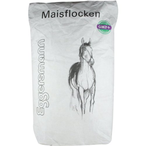 Eggersmann Maisflocken – Einzelfuttermittel für Pferde und Ponys – Viel Energie, wenig Eiweiß – 15 kg Sack von Eggersmann Mein Pferdefutter