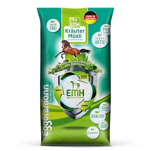 Eggersmann EMH Kräuter Müsli 20 kg – Haferfreies Pferdemüsli – Bei Atemwegsproblemen und Staubempfindlichkeit – Natürliches Pferdefutter von Eggersmann Mein Pferdefutter