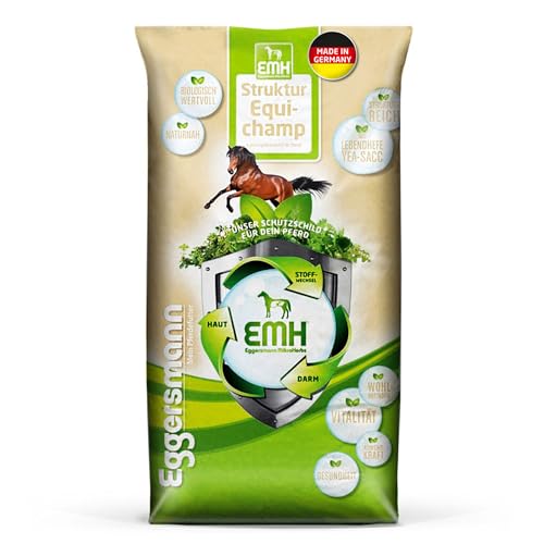 Eggersmann EMH Struktur Equichamp – Pferdemüsli mit Lebendhefe Yea-Sacc 1026 – Unterstützt Gewichtszunahme – 20 kg Sack von Eggersmann Mein Pferdefutter