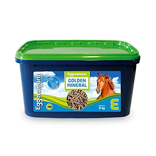 Eggersmann Golden Mineral – Mineralfuttermittel für Pferde und Ponys – Zur Ergänzung des Grundfutters – 8 kg Eimer von Eggersmann Mein Pferdefutter