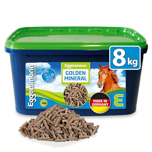 Eggersmann Golden Mineral – Mineralfuttermittel für Pferde und Ponys – Zur Ergänzung des Grundfutters – 8 kg Eimer von Eggersmann Mein Pferdefutter