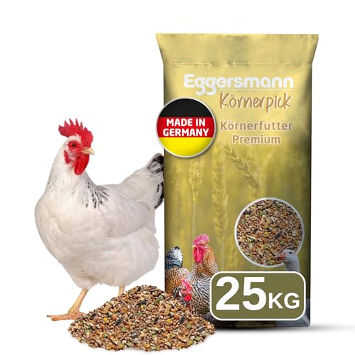 Eggersmann Körnerpick 25kg Premium Hühnerfutter - Körnerfutter Premium Geflügelfutter - Premium Körnermischung für Hühner Gänse und Enten aus natürlicher Herstellung von Eggersmann Körnerpick