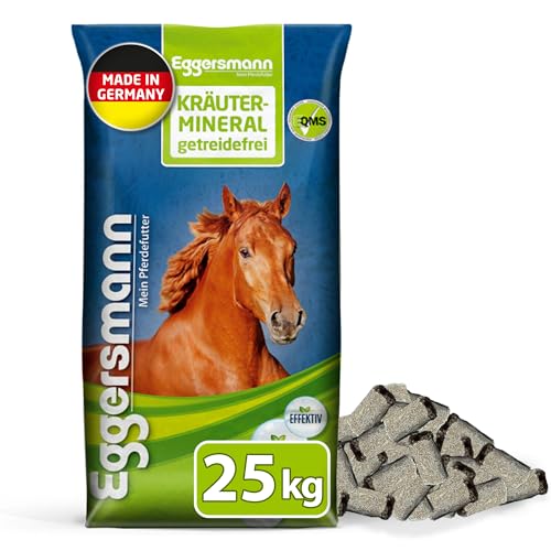 Eggersmann Kräutermineral Getreidefrei – Getreidefreies Mineralfutter für Pferde – Für Allergiker geeignet – 25 kg Sack von Eggersmann Mein Pferdefutter