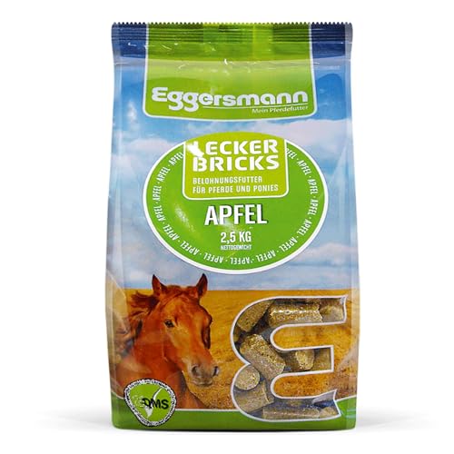 Eggersmann Mein Pferdefutter - Lecker Bricks Apfel 2,5 kg - Leckerlies für Pferde und Ponies zur Belohnung von Eggersmann Mein Pferdefutter
