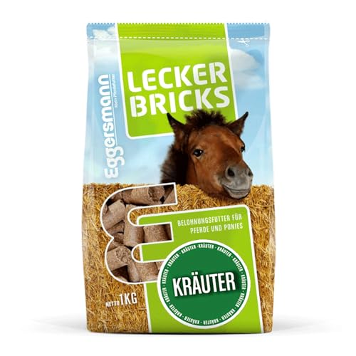 Eggersmann Mein Pferdefutter 1kg Pferde-Leckerlis | Lecker Bricks für Pferde & Ponys | Natürlicher Kräuter-Geschmack | Perfekt als Belohnung & für zwischendurch | Pferde-Zubehör von Eggersmann Mein Pferdefutter