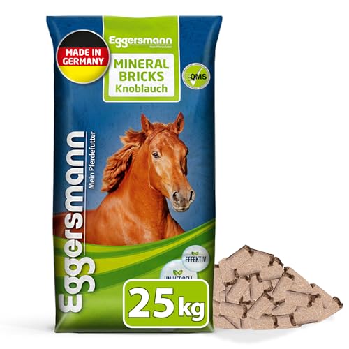 Eggersmann Mineral Bricks Knoblauch – Mineralfuttermittel für Pferde – Mineralfutter mit Knoblauchzusatz – 25 kg Sack von Eggersmann Mein Pferdefutter